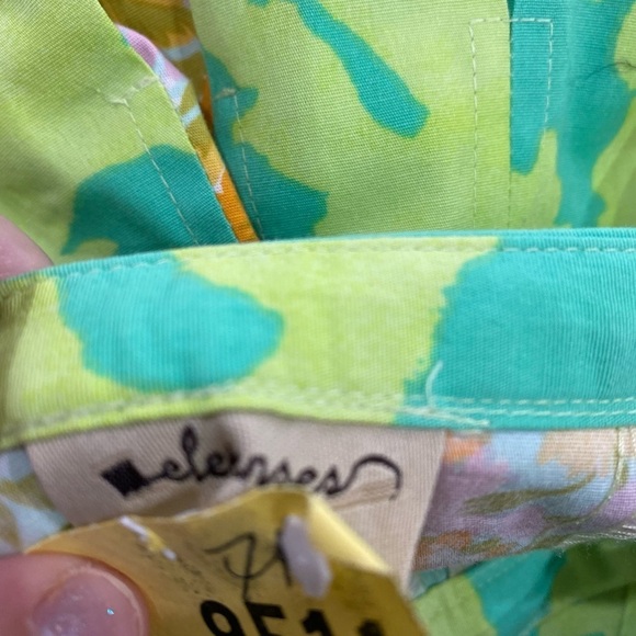 Anthropologie Elevenses Floral Skirt Green Pink 4 - Picture 4 of 5